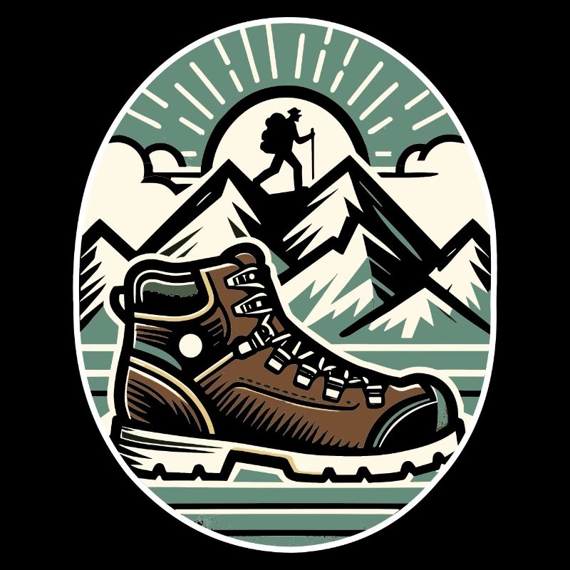 Drawing Hiker Bergwanderschuh