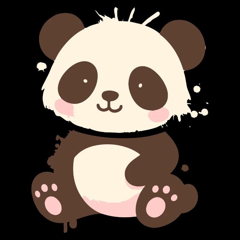 Cute Panda – Playful Graffiti Cartoon