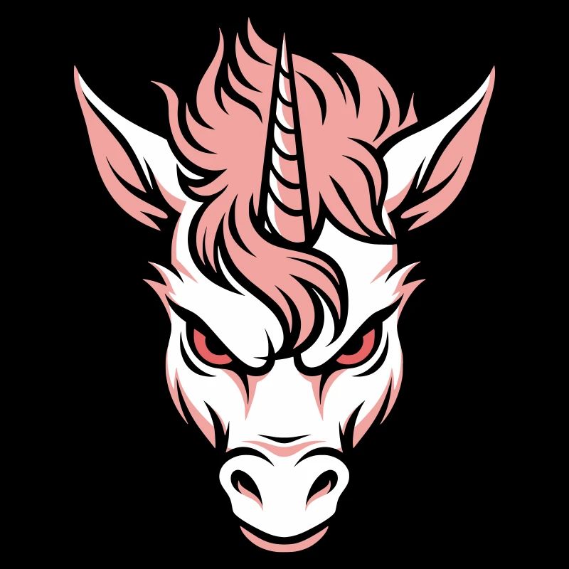 Dark Unicorn – Evil Unicorn Head Pink