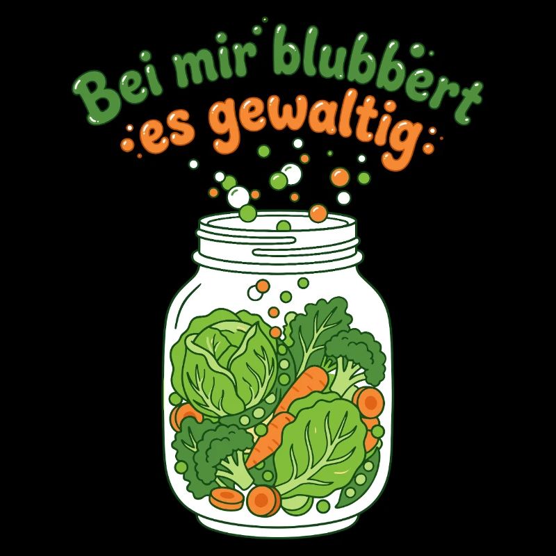 Fermentation Gemüse Einmachglas Blubbern