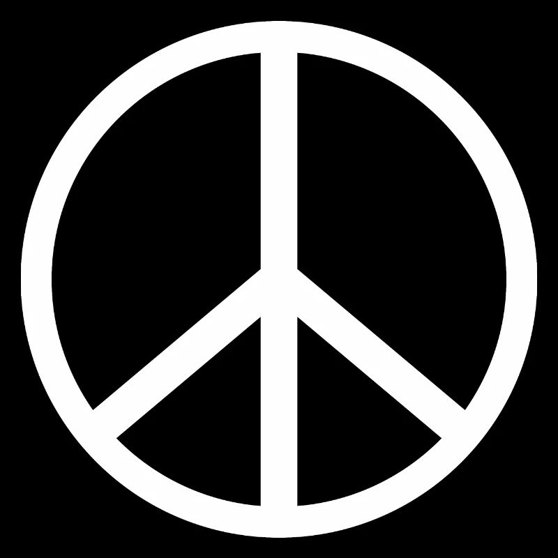 White peace symbol