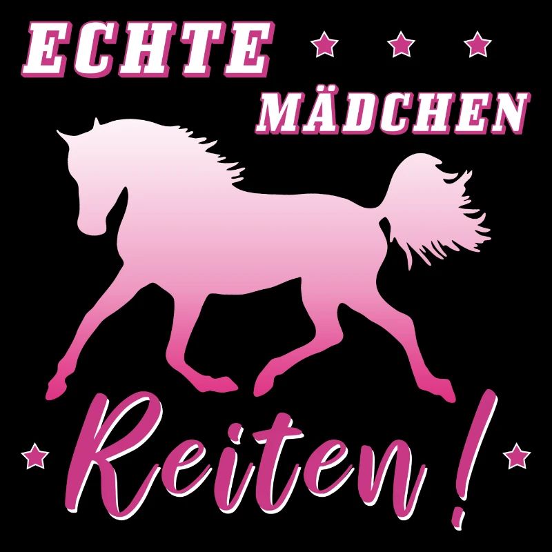 Echte Mädchen Reiten Pferde Reiterin Geschenk
