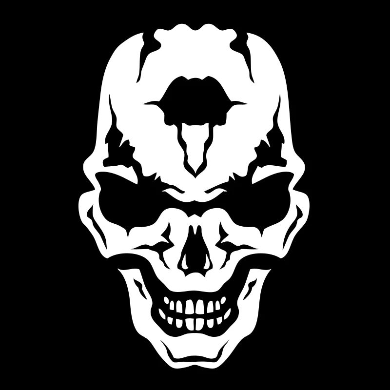 Kopf des Todes Schädel Gothic Gothic Kranich