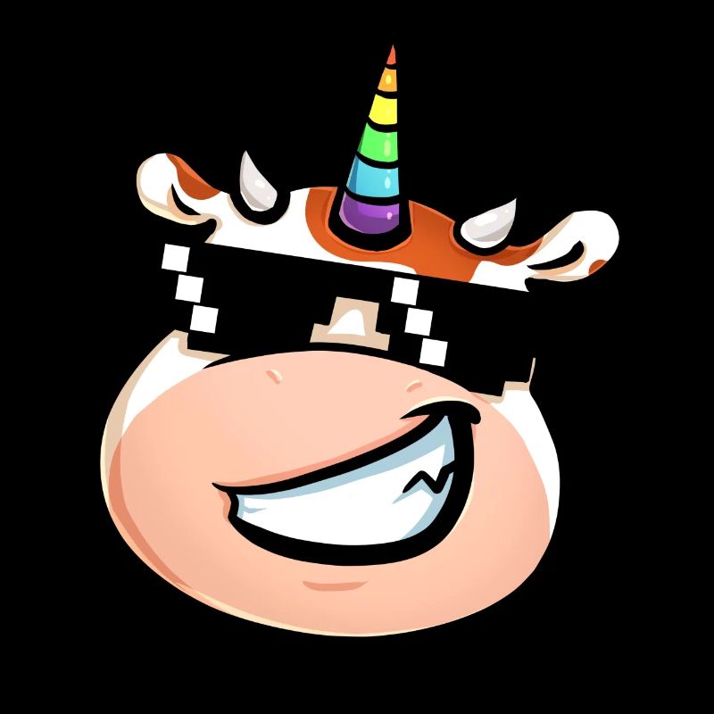 Coole Kuh mit Sonnenbrille - Einhornkuh