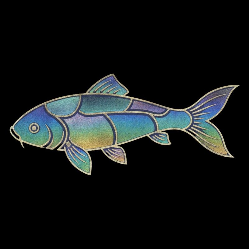 Gradient Pattern Iridescent Koi Fish