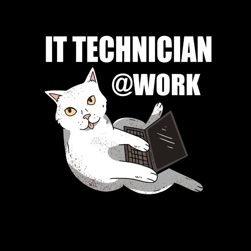 IT Techniker Katze Programmierer Techie