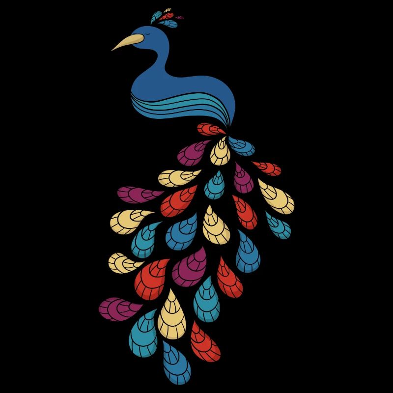 Bunter Pfau