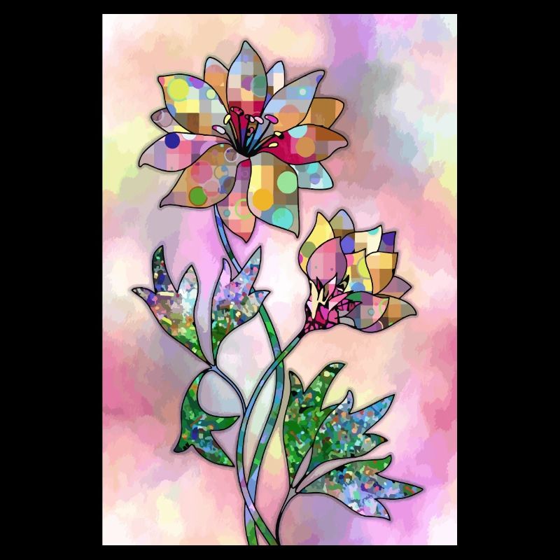 Fleurs colorées