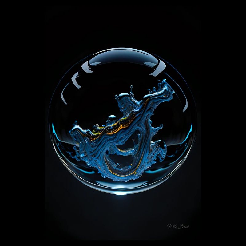 Kaos in einer Blase chrome 1