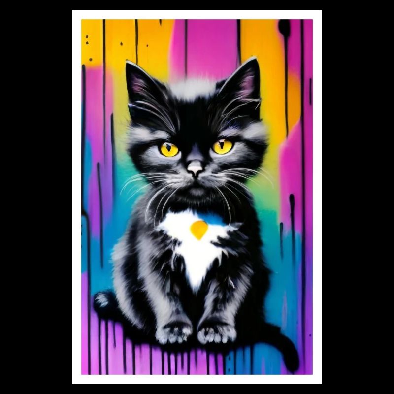 Cute Cat Pop Art Modern Art