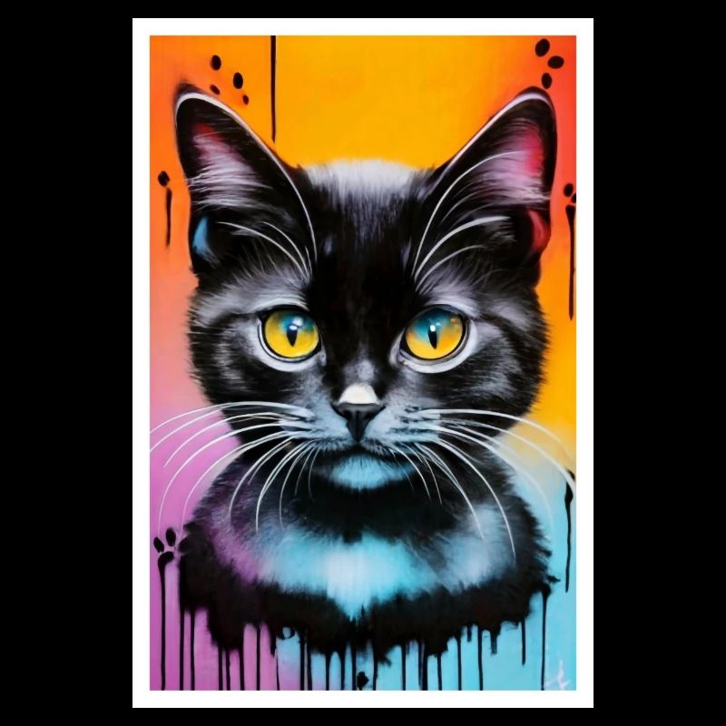 Cute Cat Pop Art Modern Art