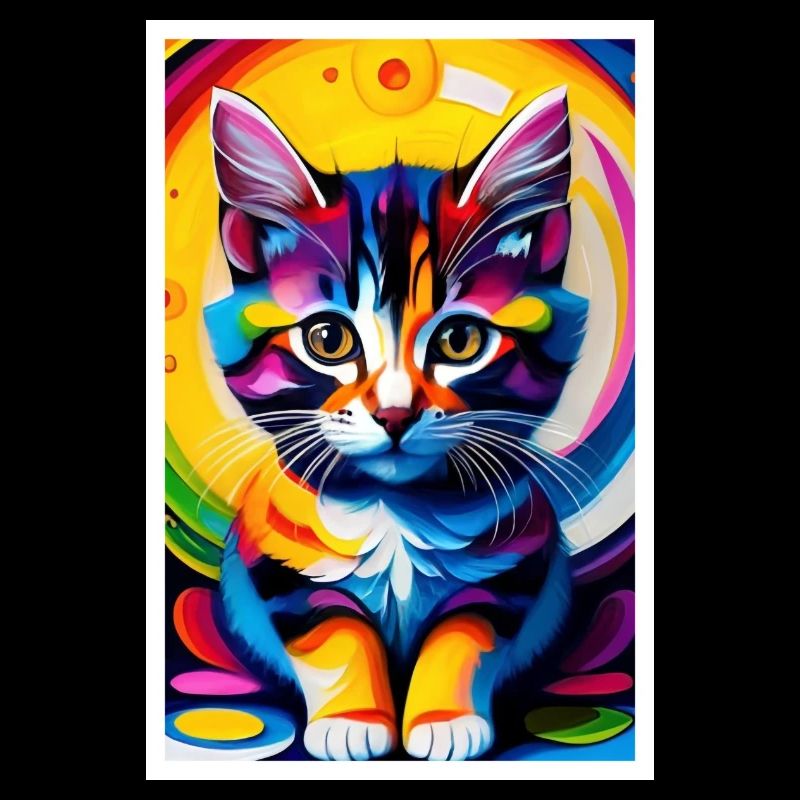 Cute Cat Pop Art Modern Art
