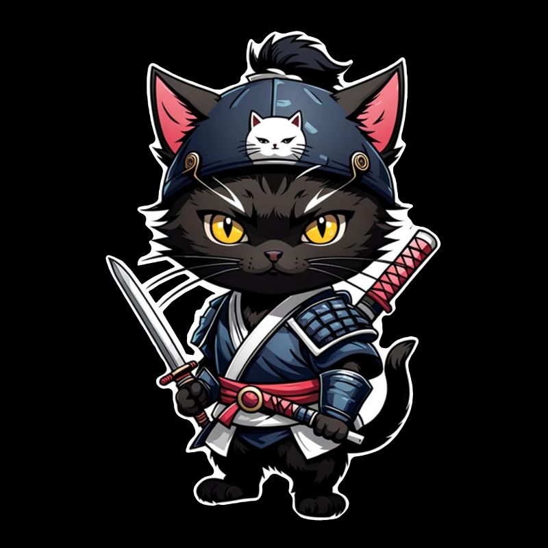 chat ninja - chaton samourai