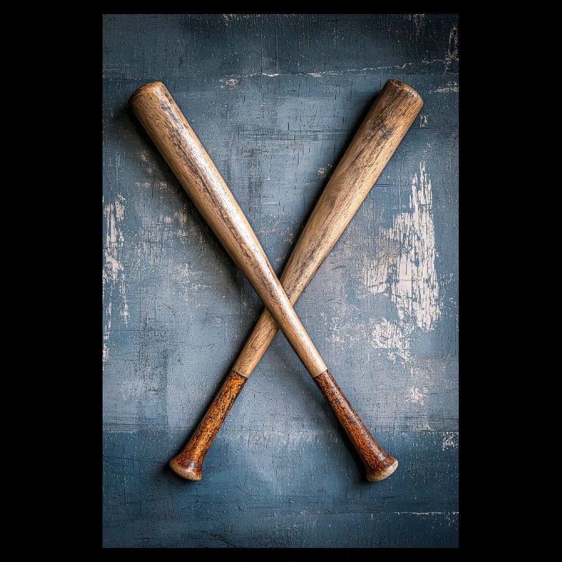 Battes de baseball classiques croisées