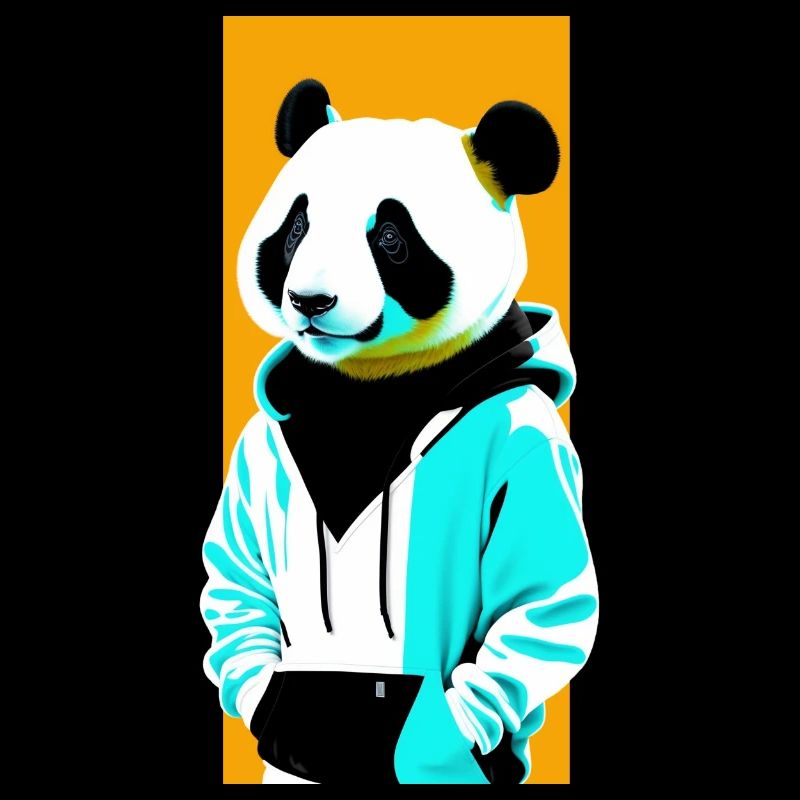 Panda im Kapuzenpulli