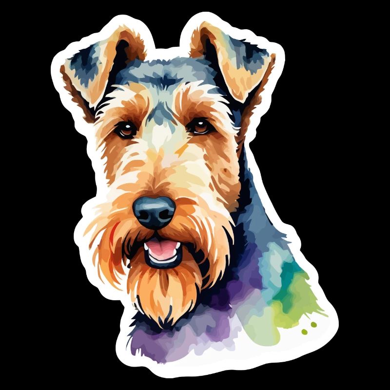 Airedale Terrier Aquarelle