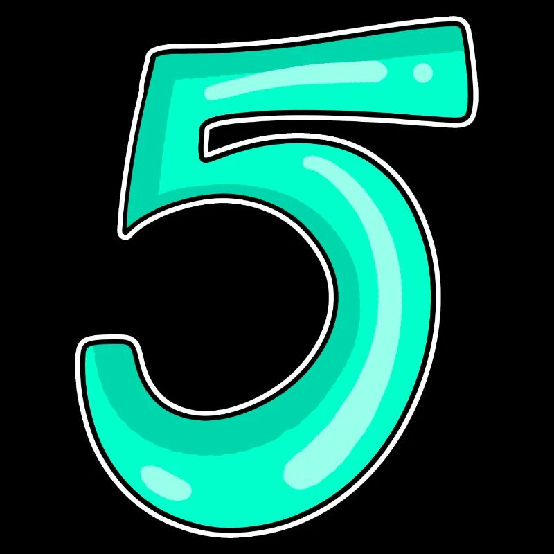 5 Motif de numéro de numéro