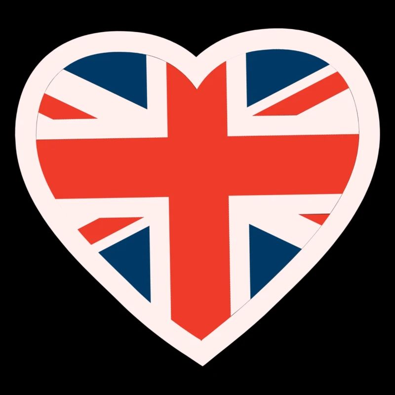 British Heart Flagge Großbritannien UK