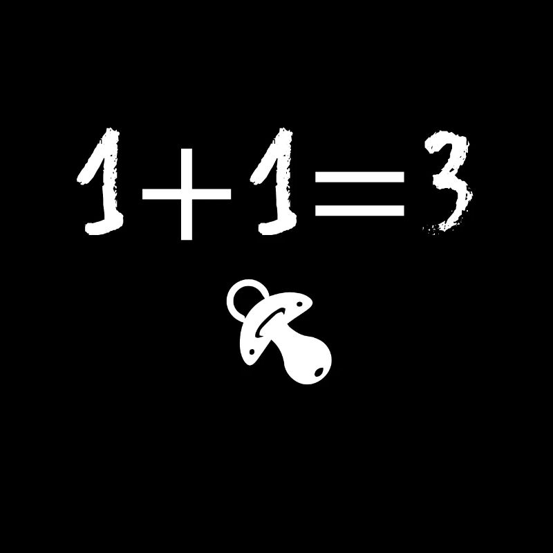 Annonce grossesse 1 + 1 = 3 sucettes blanches