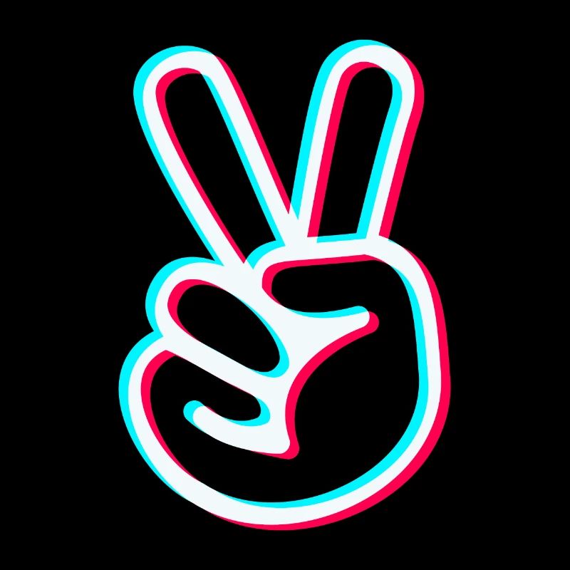 Conception d'autocollant de main de paix - signe de paix