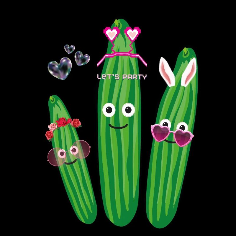 Bunny, Bunny, Cucumber,comic,Hearts, party