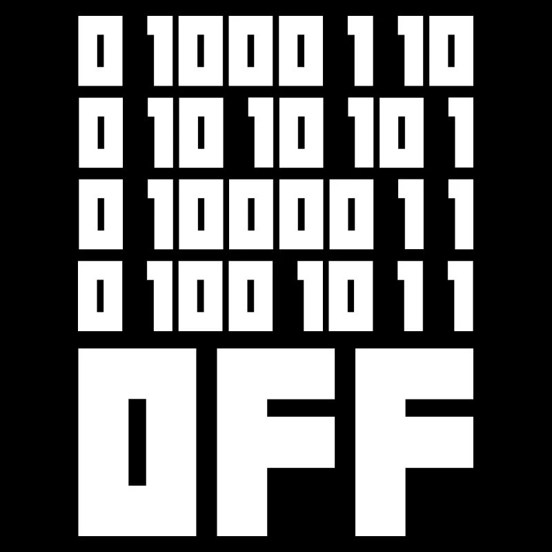 Binärcode F**k OFF – Nerd Humor & Geek Code