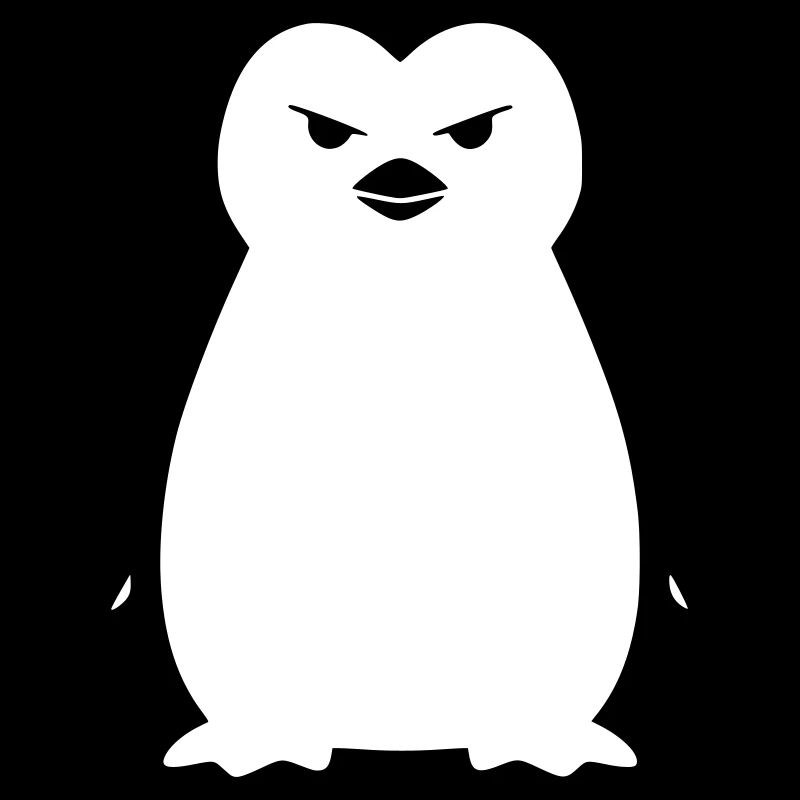 Pinguin Stencil: Boldes Grunge-Statement