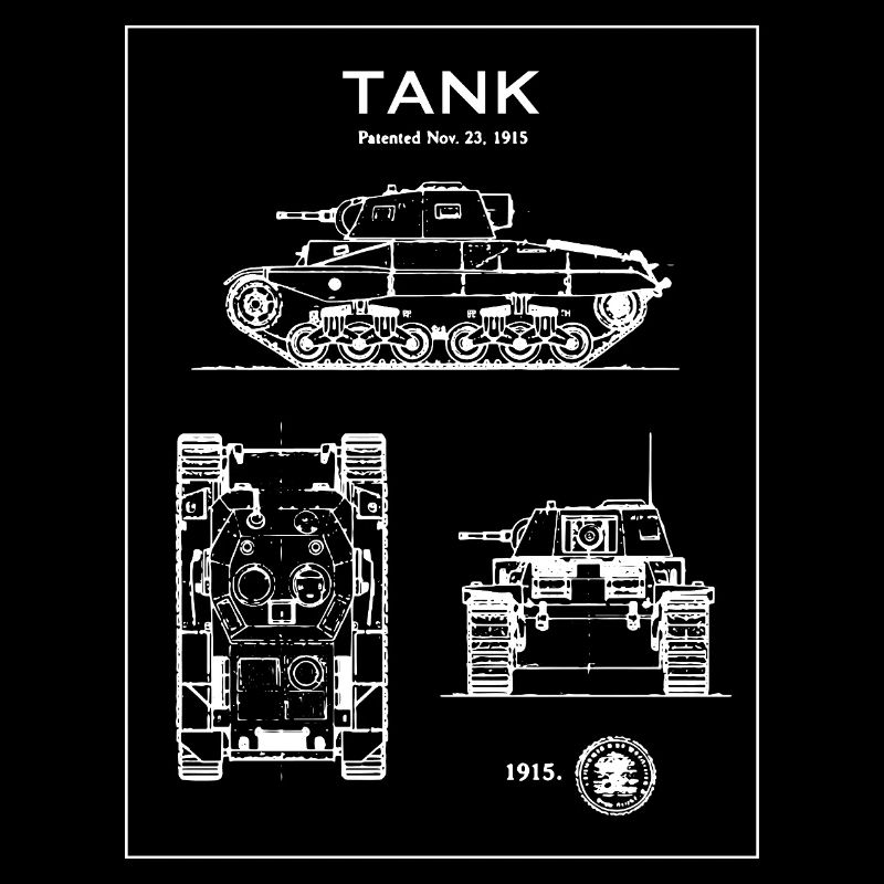 Silhouette du plan du char