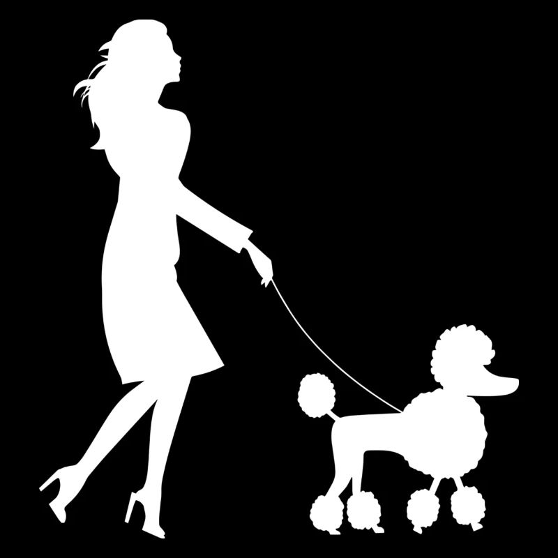 Frau mit Pudel
