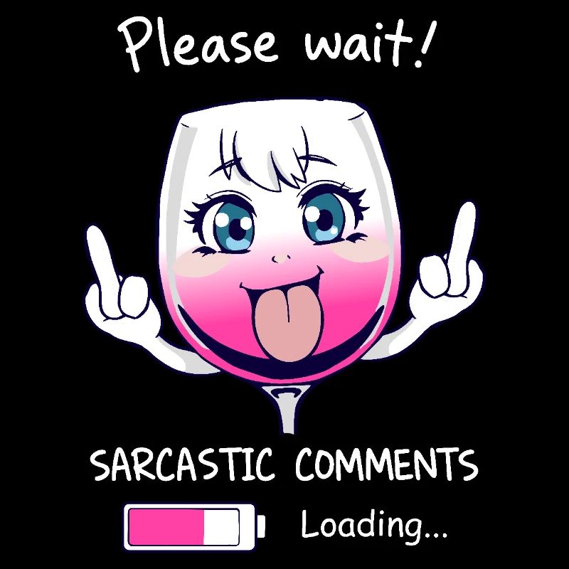 Sarkastisches Weinglas