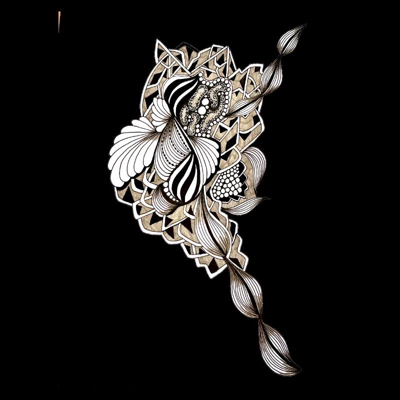 Fleur Mandala Plume Art