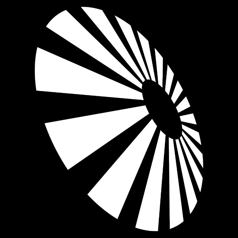 Spiralfächer-monochromes Muster