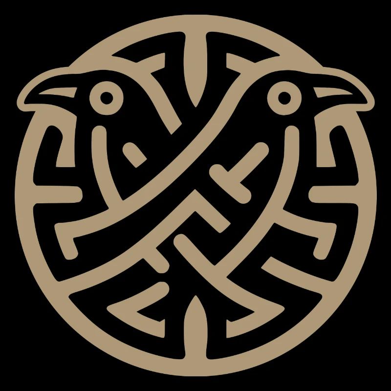 Valhalla Viking Symbol Ravens