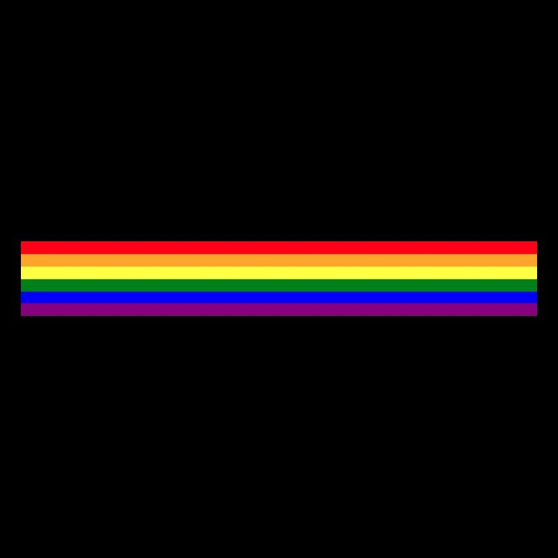 Rainbow flag as a stripe