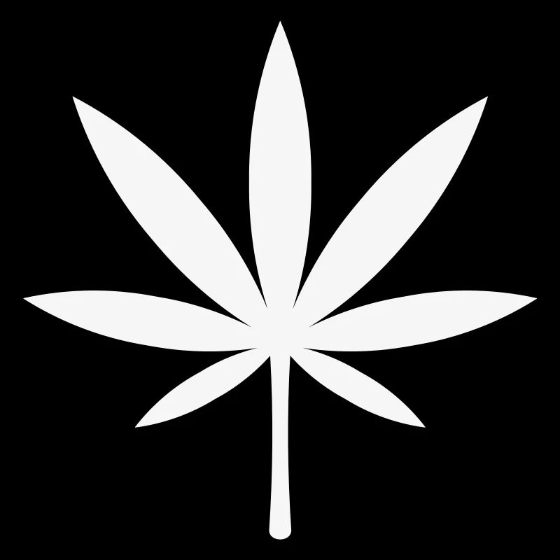 Cannabis / Marijuana / Hemp Leaf (White)