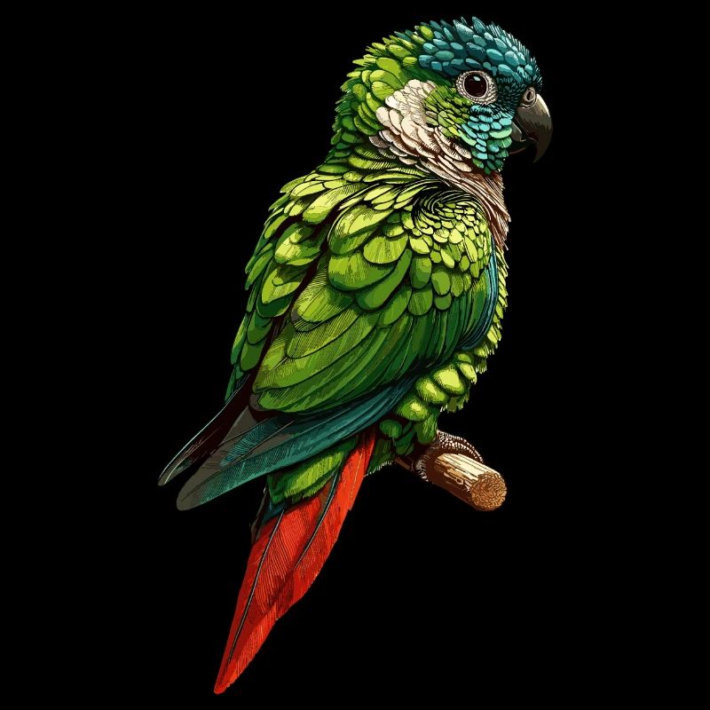 Conure à joues vertes Perroquet mignon de conure