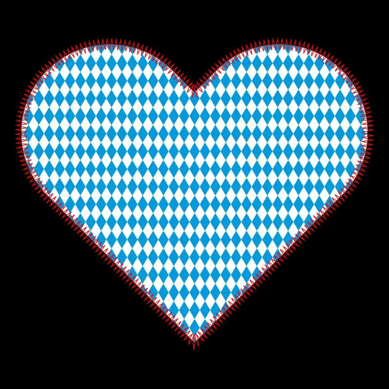 Cœur bavarois comme patchs