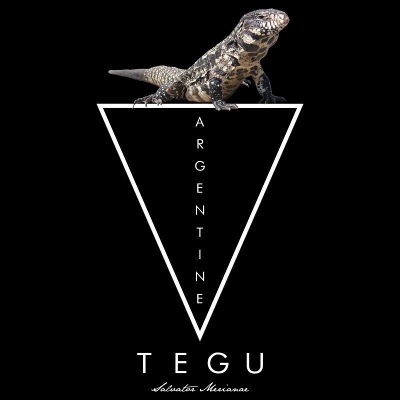 Tegu noir et blanc argentin