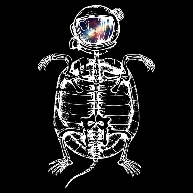 Astronaut Turtle Skeleton, Surreal Design