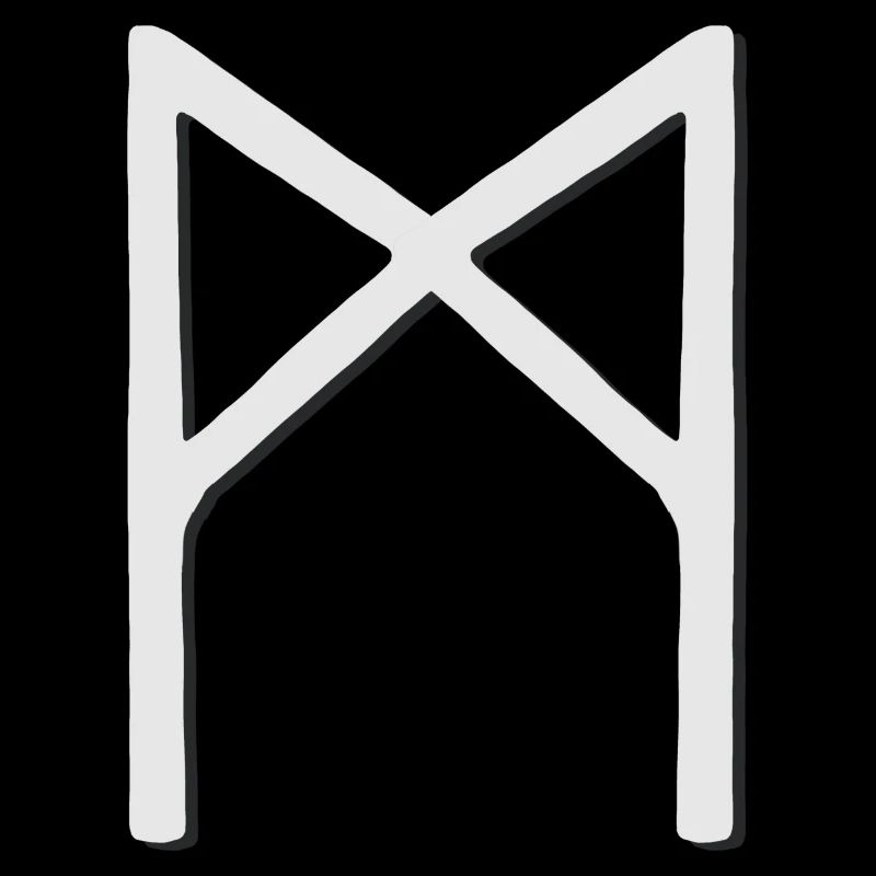 Futhark Runic Alphabet Mannaz