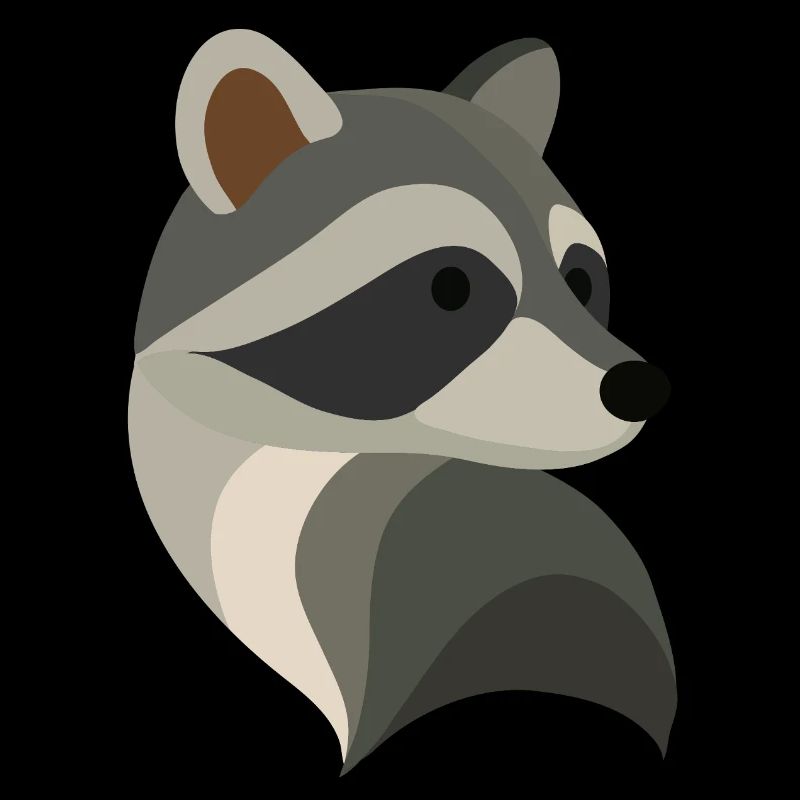 raton laveur ludique - Illustration d’animal mignon