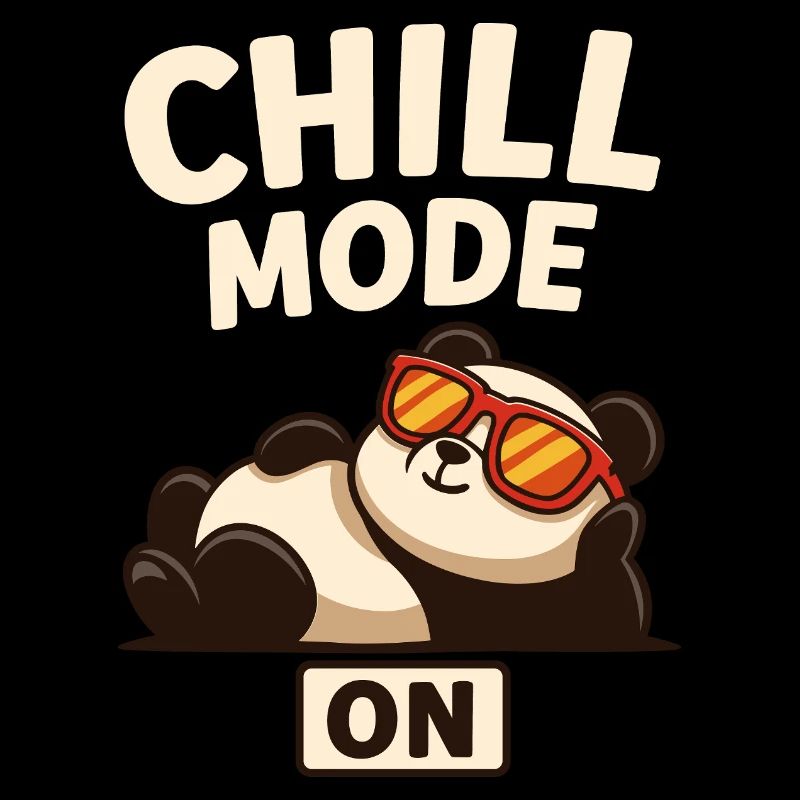 Chill Panda mit Sonnenbrille