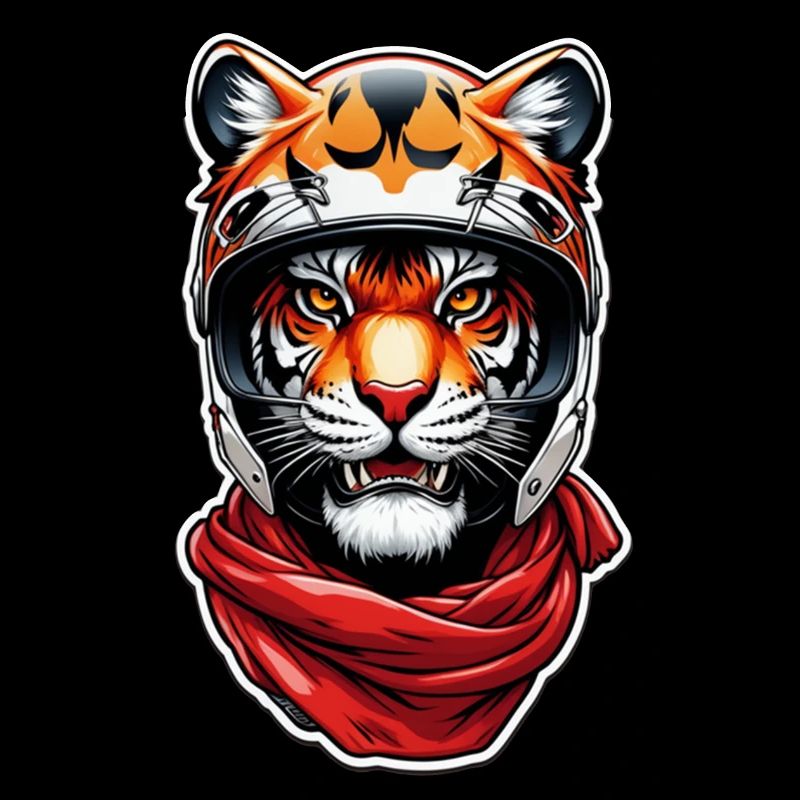 Biker Tiger - Motorrad Geschenk