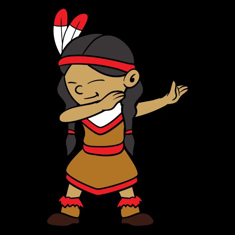 Dabbing Dab Tanzendes Indianer Mädchen Indianerin