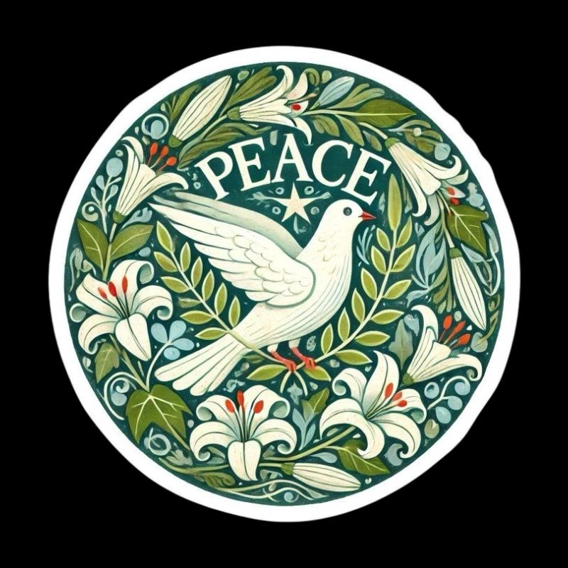 Peace Statement mit Friedenstaube