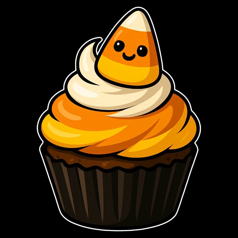 Breloque Cupcake CandyCorn