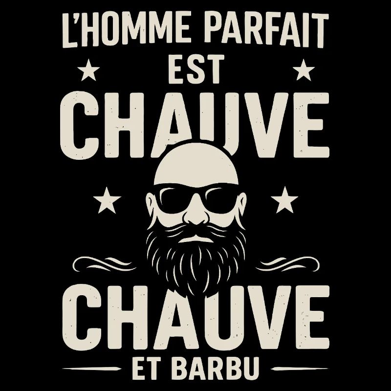 Der perfekte Mann hat eine Glatze und einen Bart