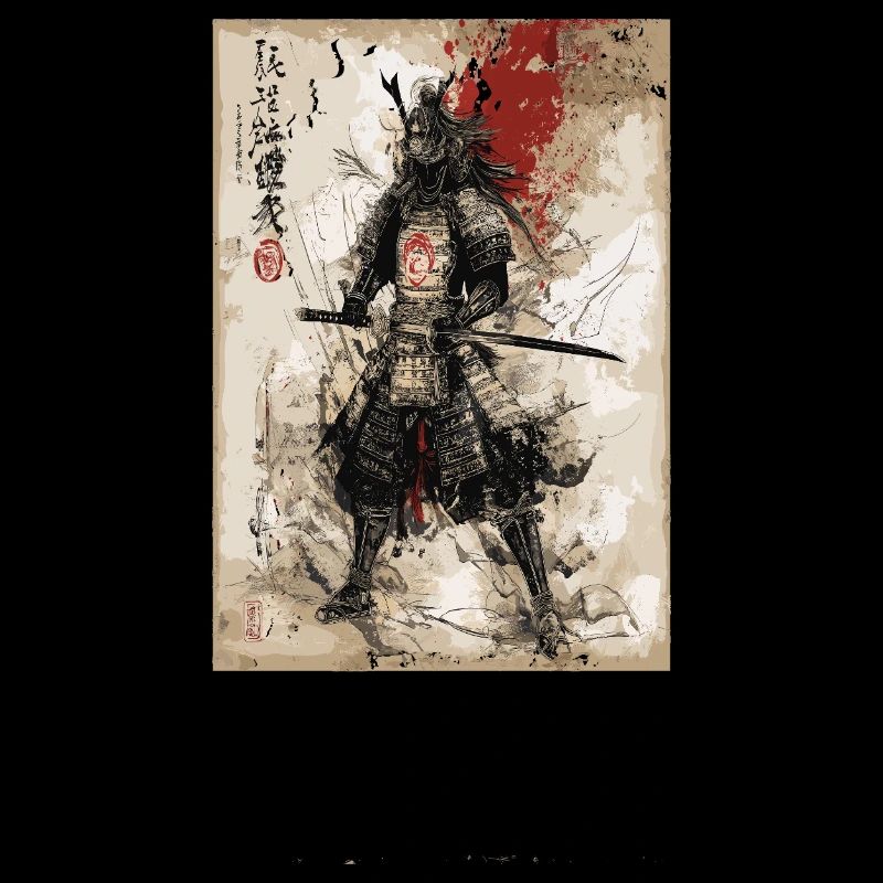 Samurai warriors in traditional armor