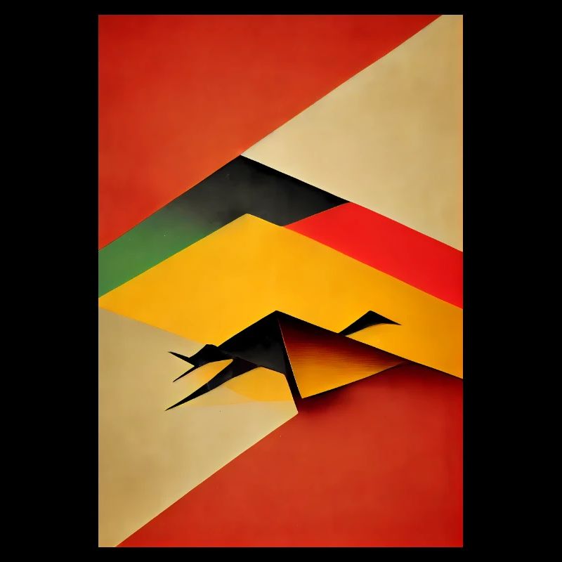 Red Bauhaus pattern
