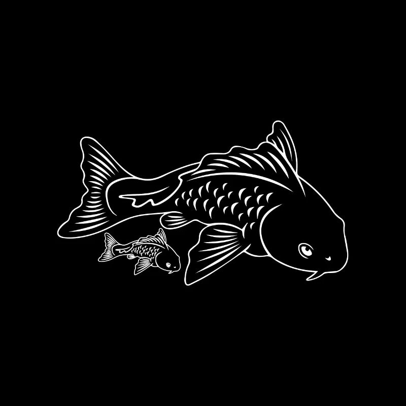 Koi Karpfen Mutter Kind Muttertag Mama